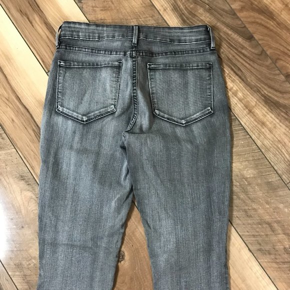 NYDJ Jeans Legging Jegging Moto Gray Stretchy Denim Zipper Pocket Size 8 - Picture 5 of 7